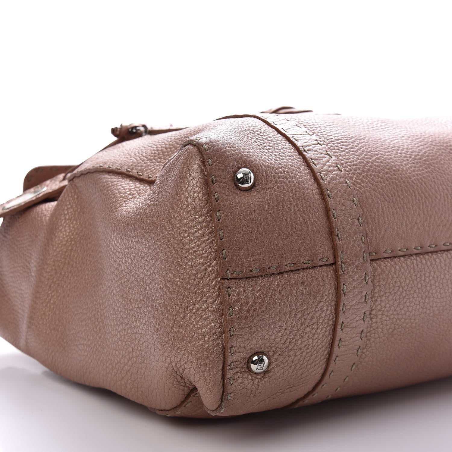 Fendi Cuoio Romano Selleria Large Linda Satchel Bronzo 9 of 23
