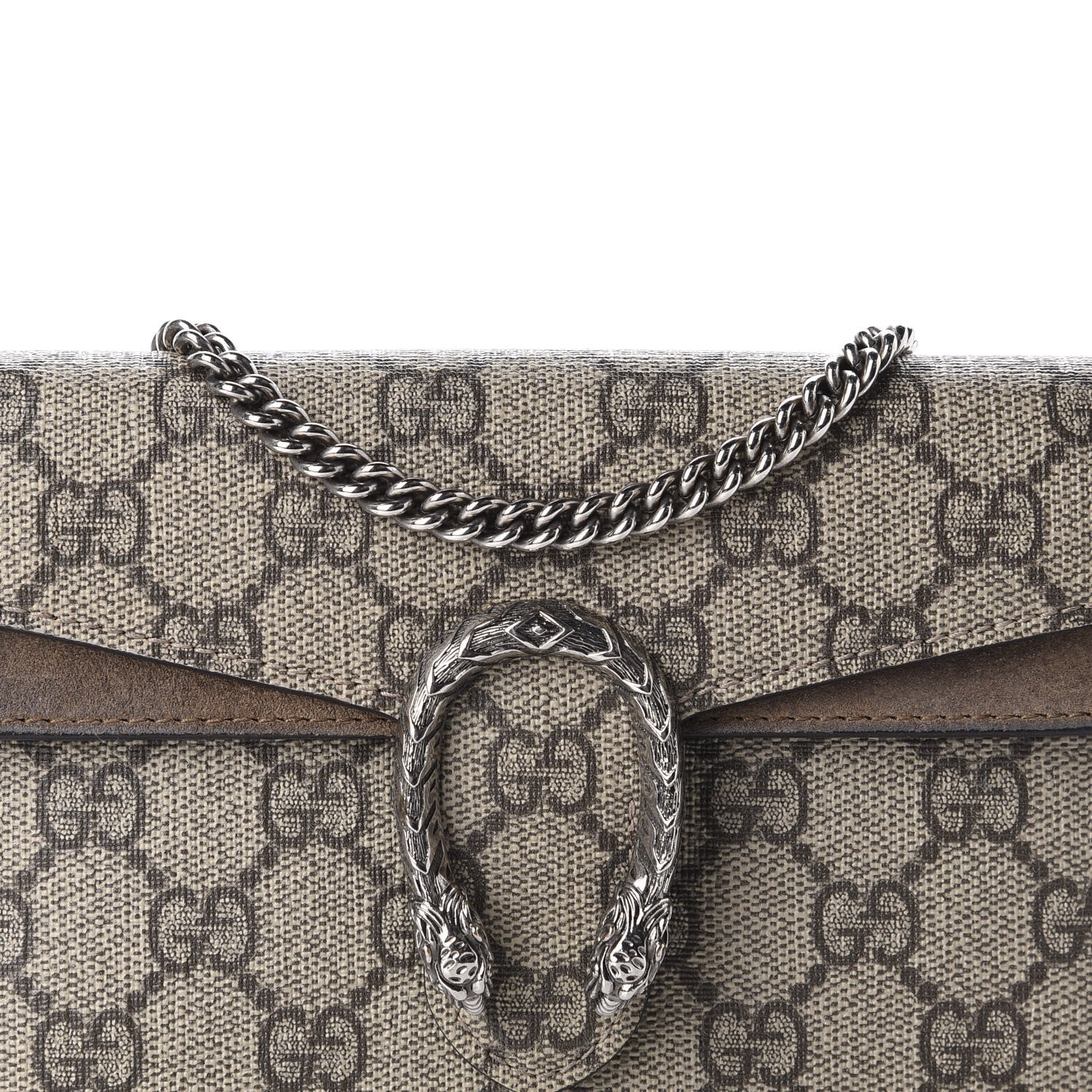 Gucci GG Supreme Monogram Super Mini Dionysus Shoulder Bag Taupe 11 of 11