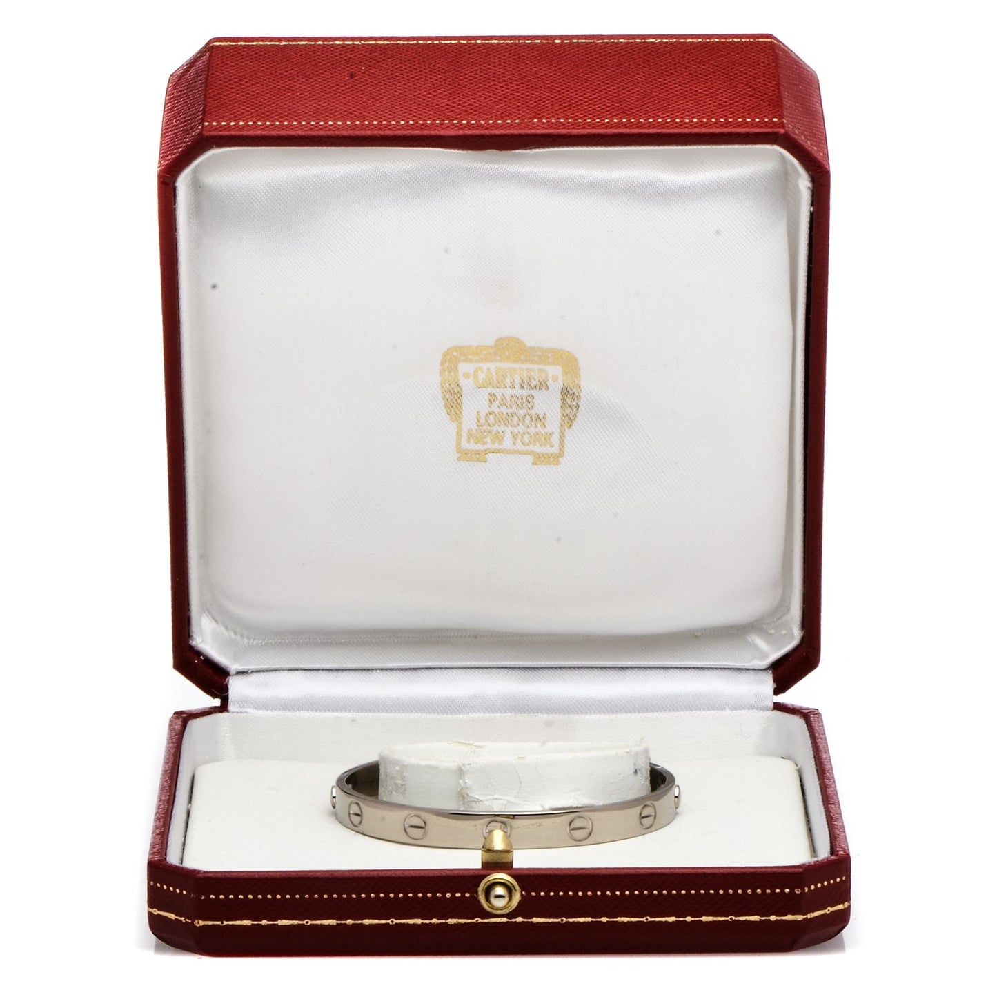 18K White Gold LOVE Bracelet 16