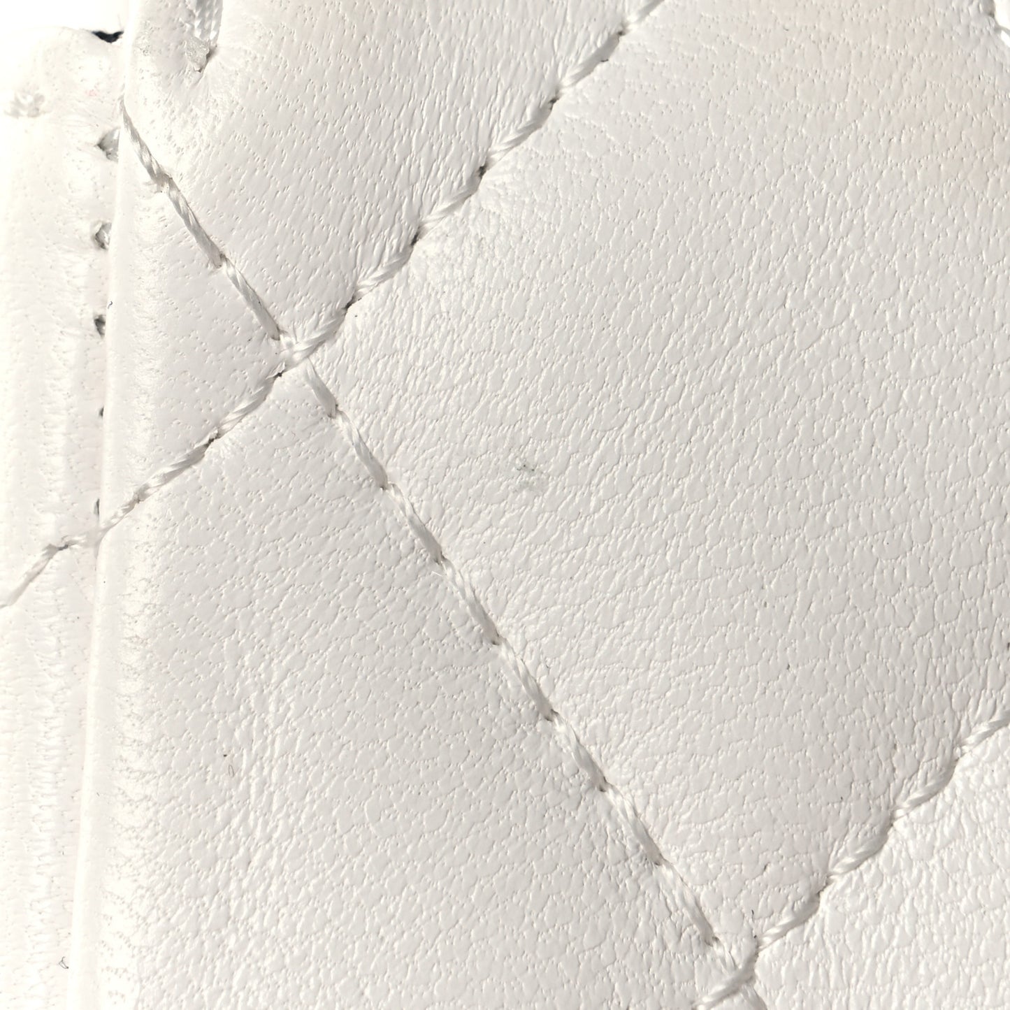 Lambskin Lacquered Metal Quilted Flap Chain Belt Bag White