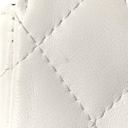 Chanel Lambskin Lacquered Metal Quilted Flap Chain Belt Bag White 15 of 17
