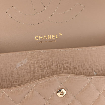 Chanel Caviar Quilted Jumbo Double Flap Beige 6 of 10
