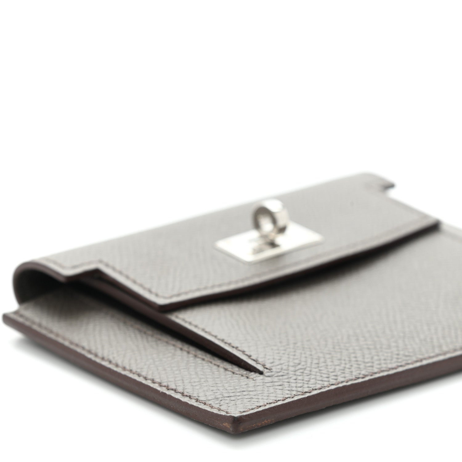 Hermes Epsom Kelly Pocket Compact Wallet Etain 9 of 11