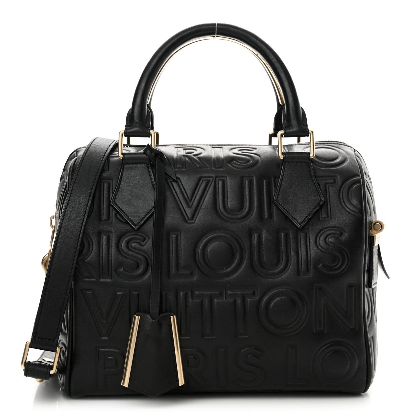 Calfskin Embossed Mini Cube Speedy Black