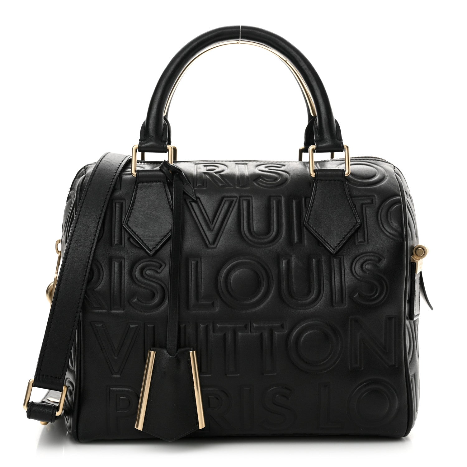 Louis Vuitton Calfskin Embossed Mini Cube Speedy Black 1 of 10