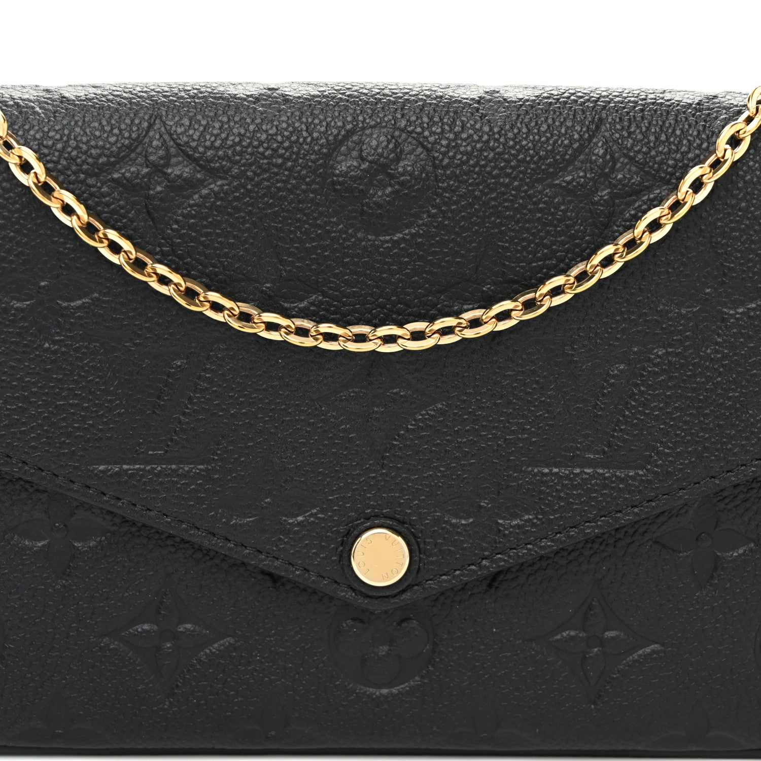 Louis Vuitton Empreinte Pochette Felicie Chain Wallet Black 9 of 11