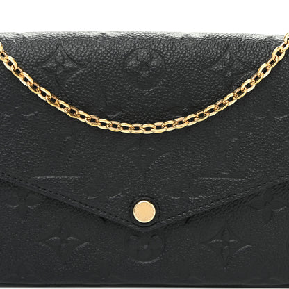 Louis Vuitton Empreinte Pochette Felicie Chain Wallet Black 9 of 11