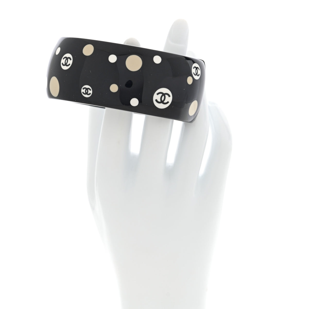 Resin Polka Dot CC Cuff Black