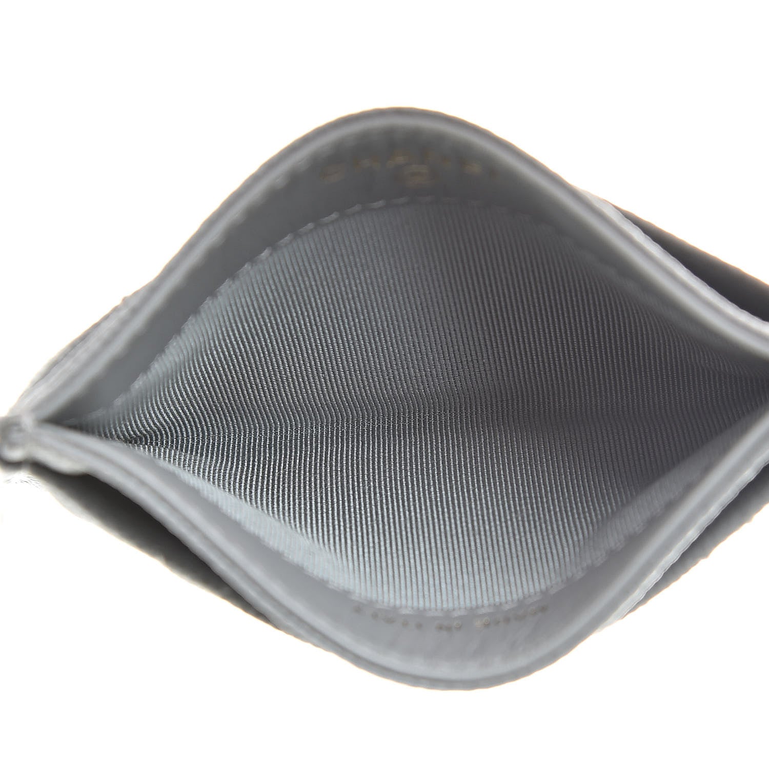 Chanel Caviar Quilted Card Holder Grey 5 of 9