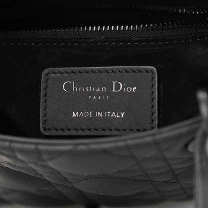 Christian Dior Ultra Matte Calfskin Cannage Mini Lady Dior Black 5 of 9