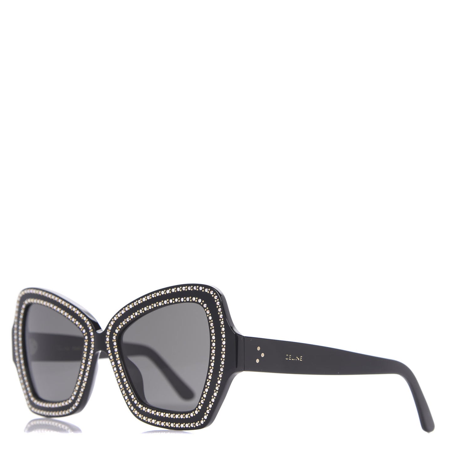 Acetate Crystal Butterfly Sunglasses CL 4067IS Black