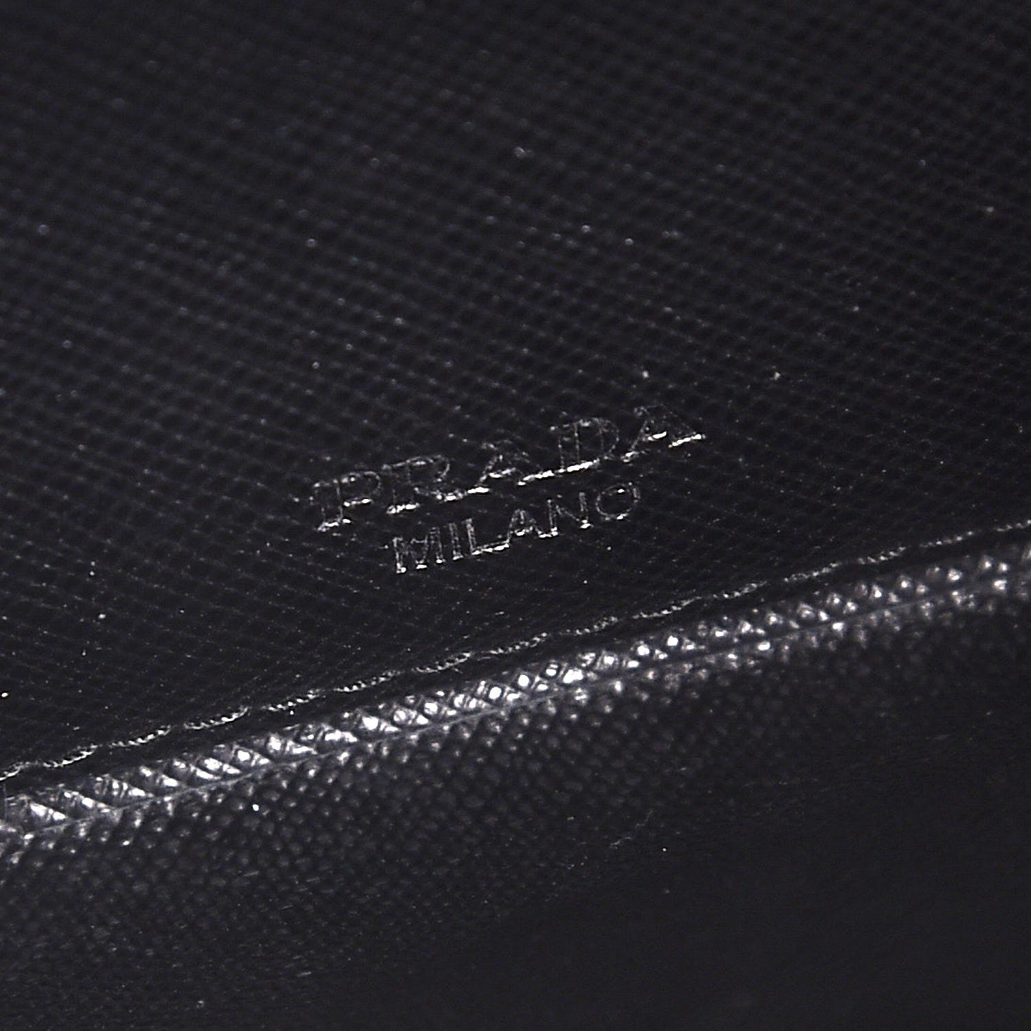 Prada Saffiano Metal Envelope Wallet Black 6 of 7
