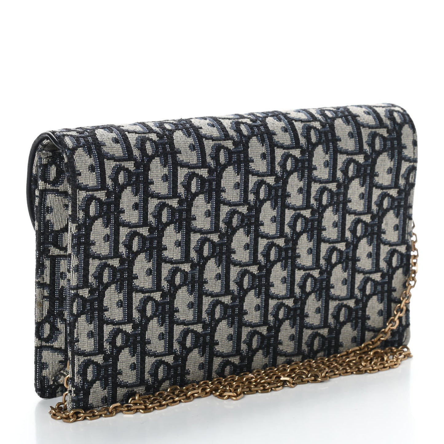 Oblique Saddle Chain Pouch Blue