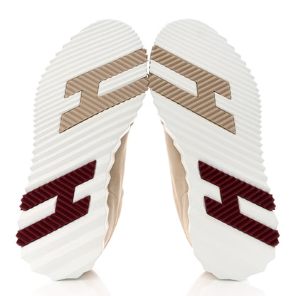 Hermes Goatskin Suede Goatskin Bouncing Sneakers 36 White Gomme 5 of 8