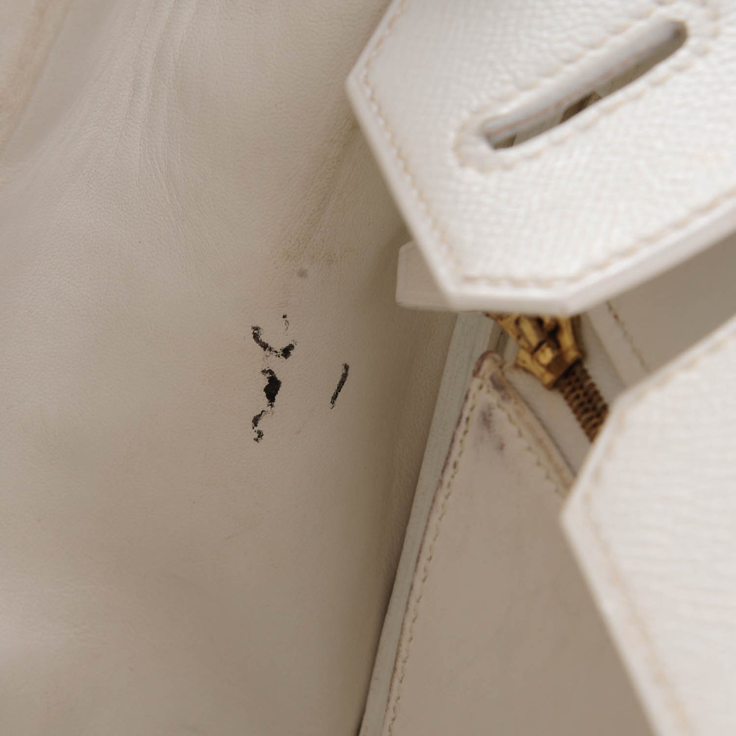 Epsom Birkin 30 White