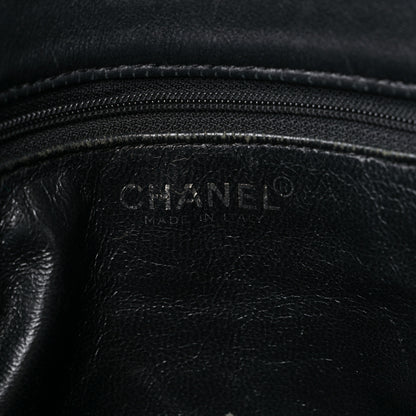 Chanel Calfskin Stitched Chocolate Bar Shopping Tote Black 6 of 19