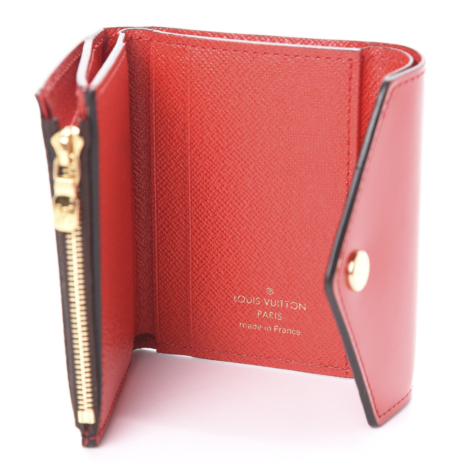 Louis Vuitton Damier Ebene Zoe Wallet Cherry 5 of 6
