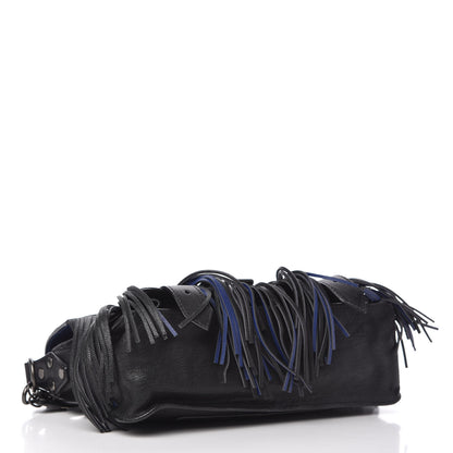 Proenza Schouler Lambskin Fringe Lux PS1 Satchel Black 4 of 9