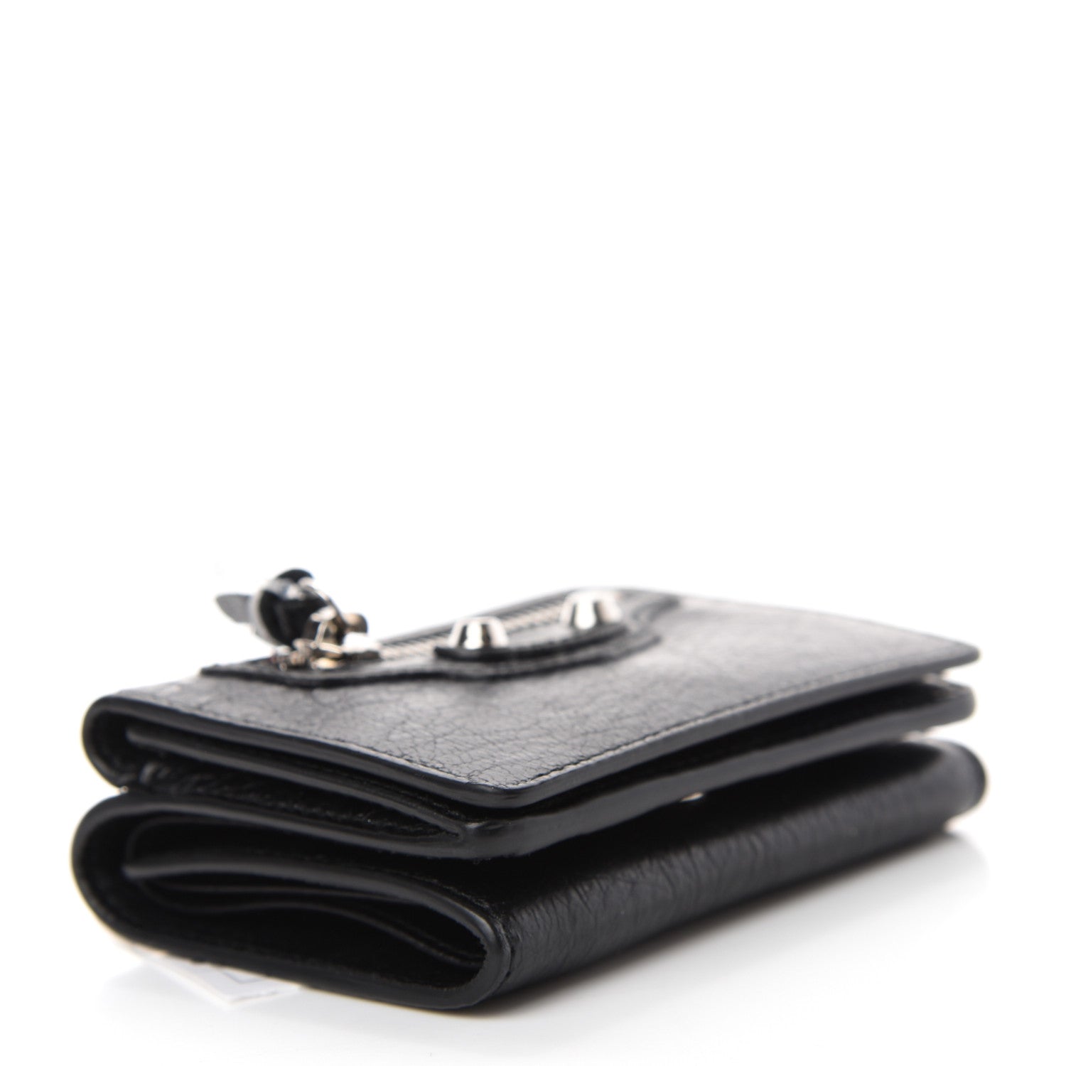 Balenciaga Agneau Classic Silver Hardware Mini Wallet Black 4 of 6