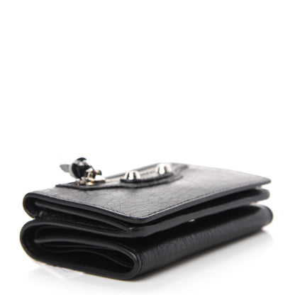 Balenciaga Agneau Classic Silver Hardware Mini Wallet Black 4 of 6