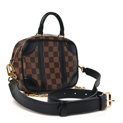 Louis Vuitton Damier Ebene Valisette Souple BB Black 3 of 9