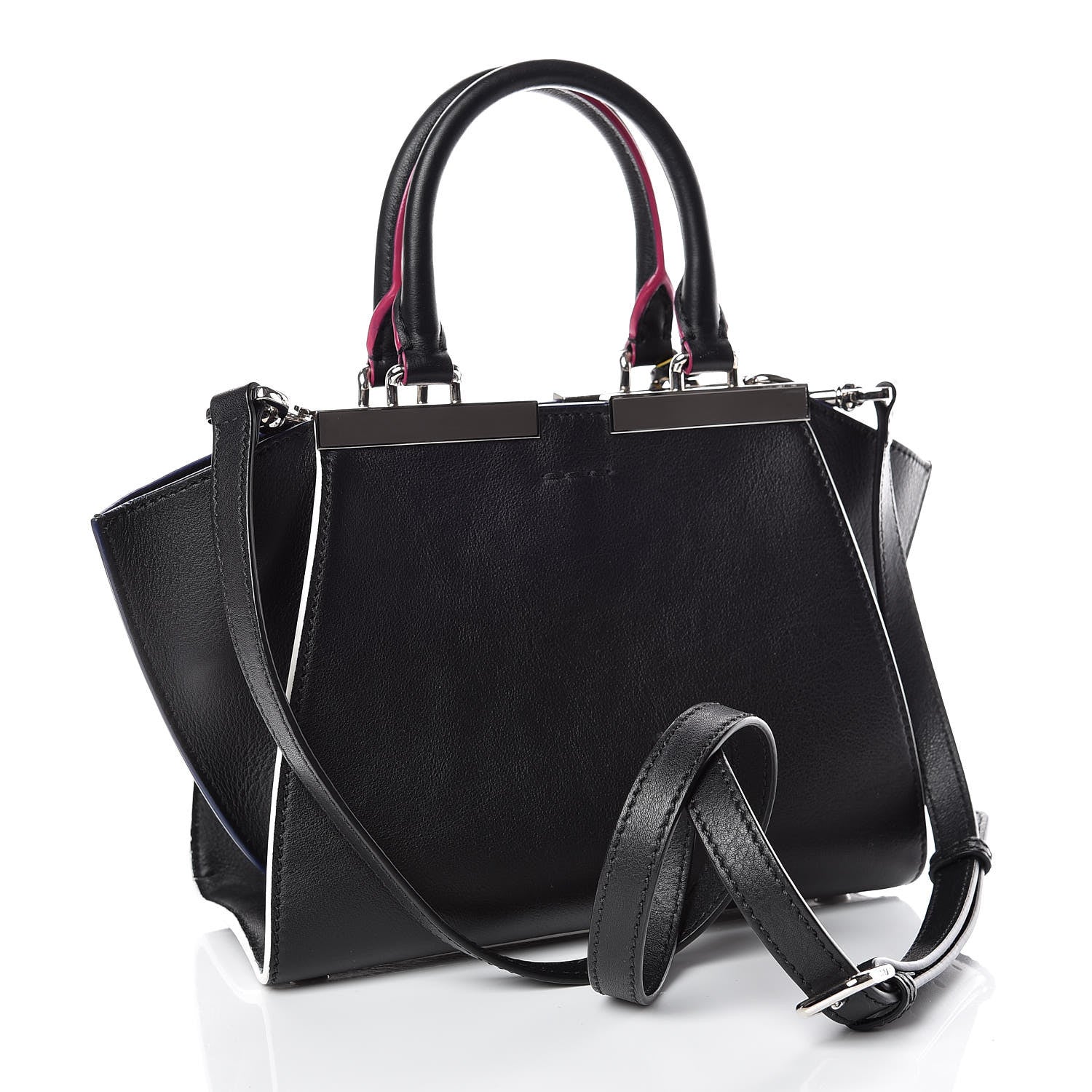 Fendi Vitello Dolce Mini 3Jours Tote Black 3 of 9