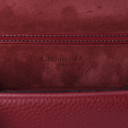 Christian Dior Grained Calfskin D-Bee Crossbody Dark Red 8 of 10