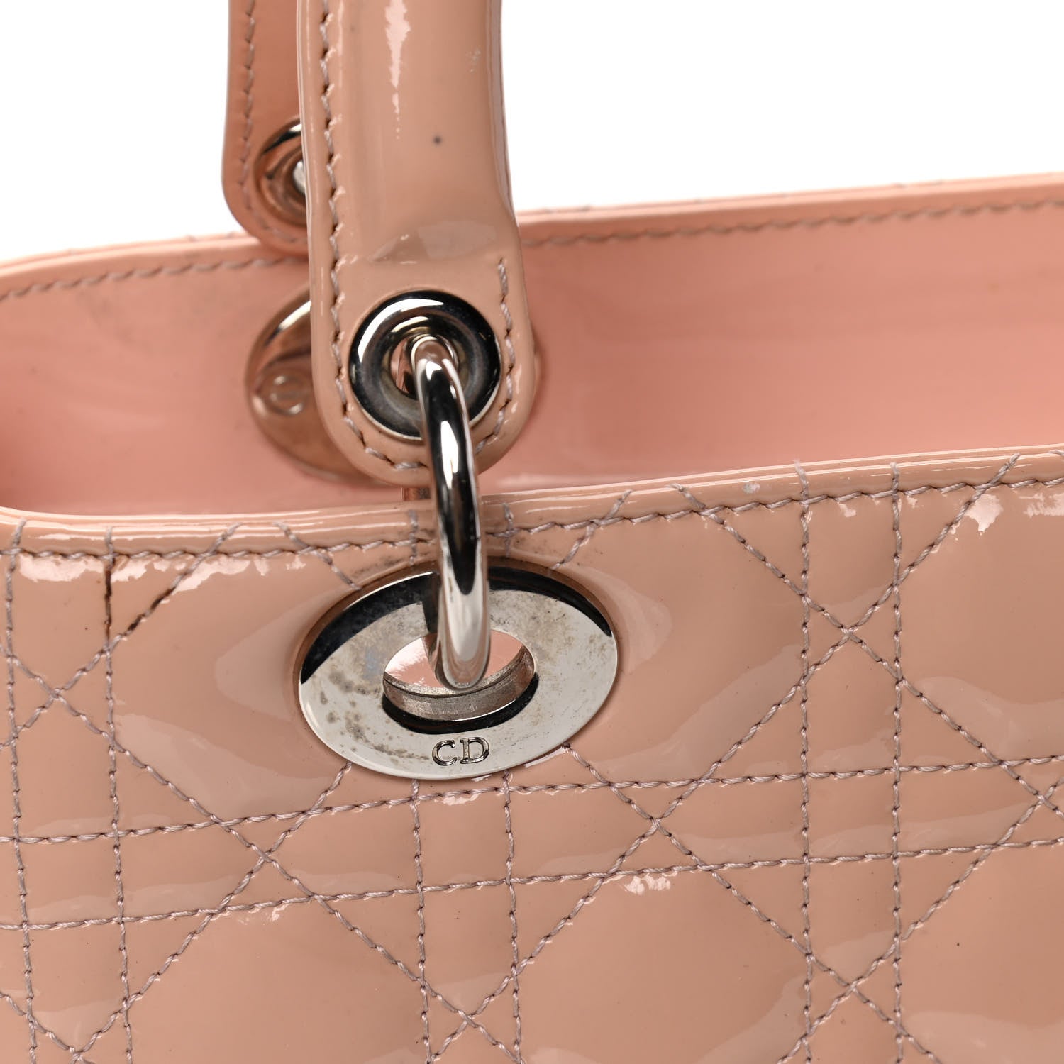 Christian Dior Patent Cannage Medium Lady Dior Rose Clair 5 of 6