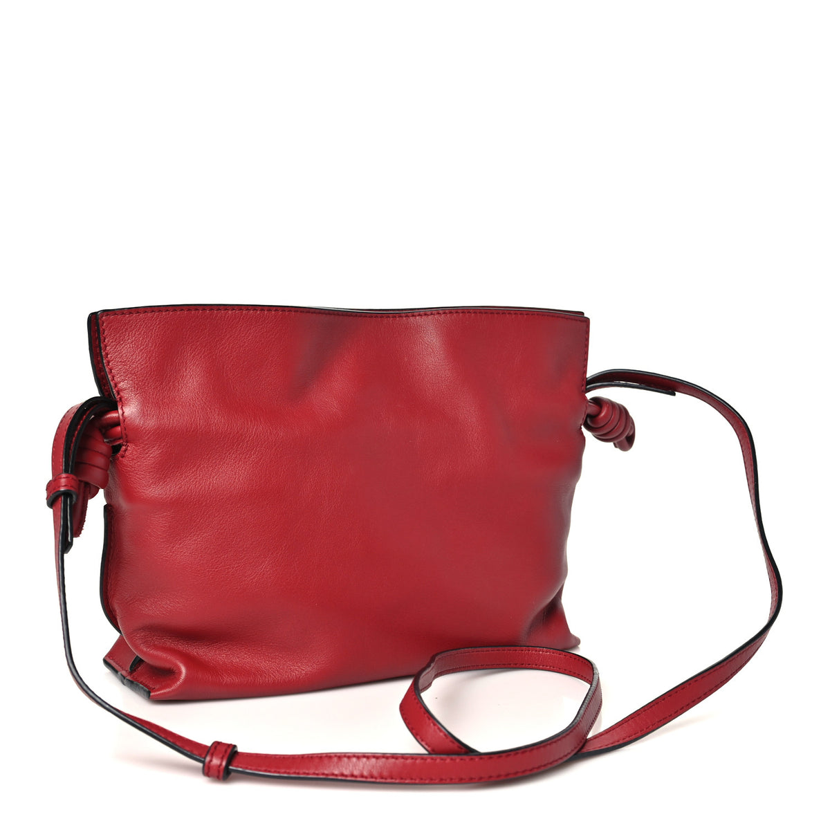 Calfskin Mini Flamenco Knot Clutch Red