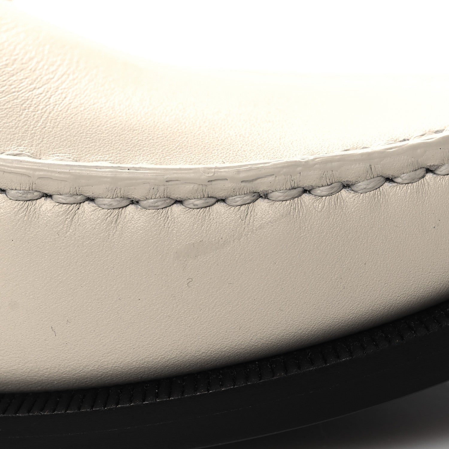 Saint Laurent Calfskin Penny Loafers 37.5 Pearl 9 of 10