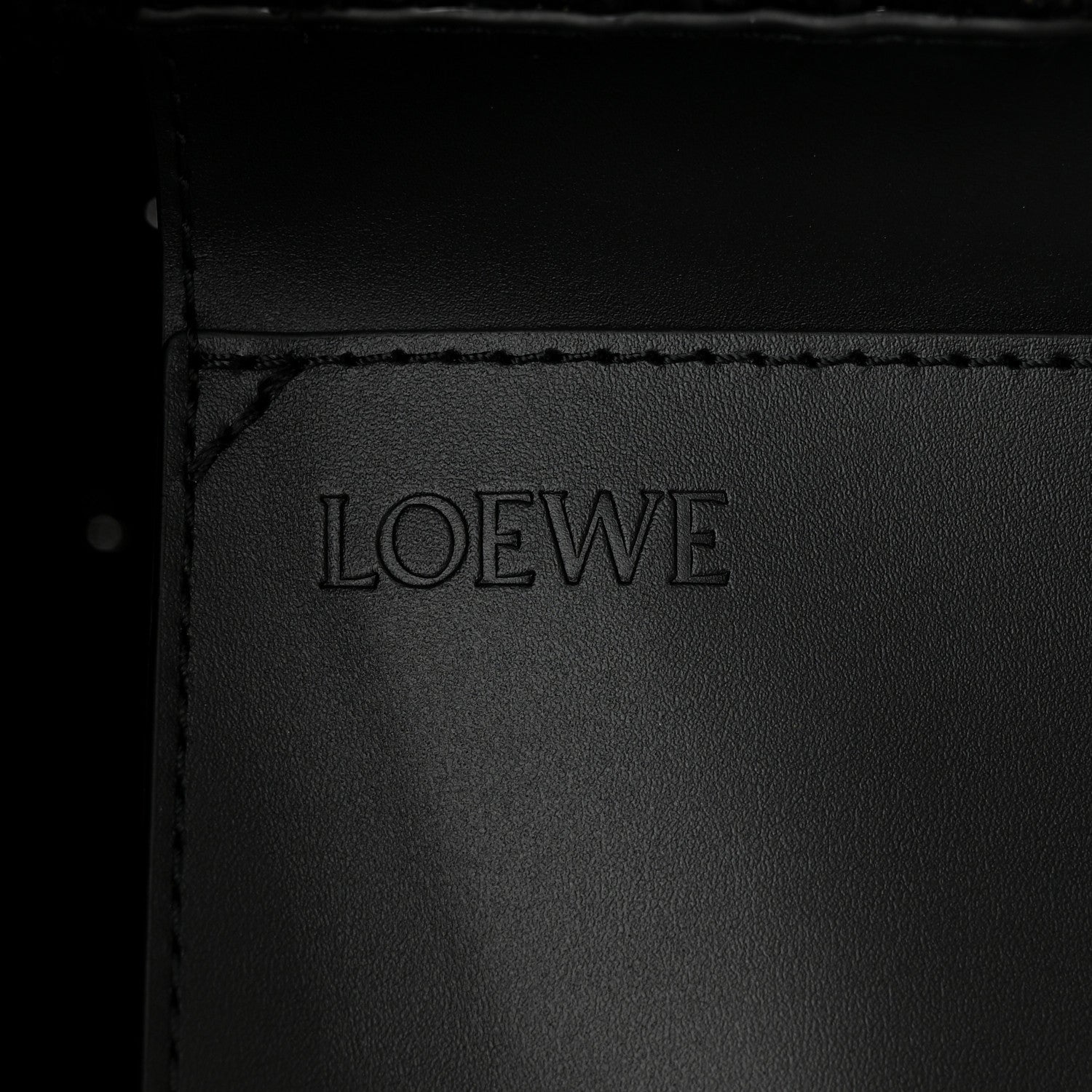 Loewe Raffia Medium Paula's Ibiza Logo Tote Black White 6 of 10
