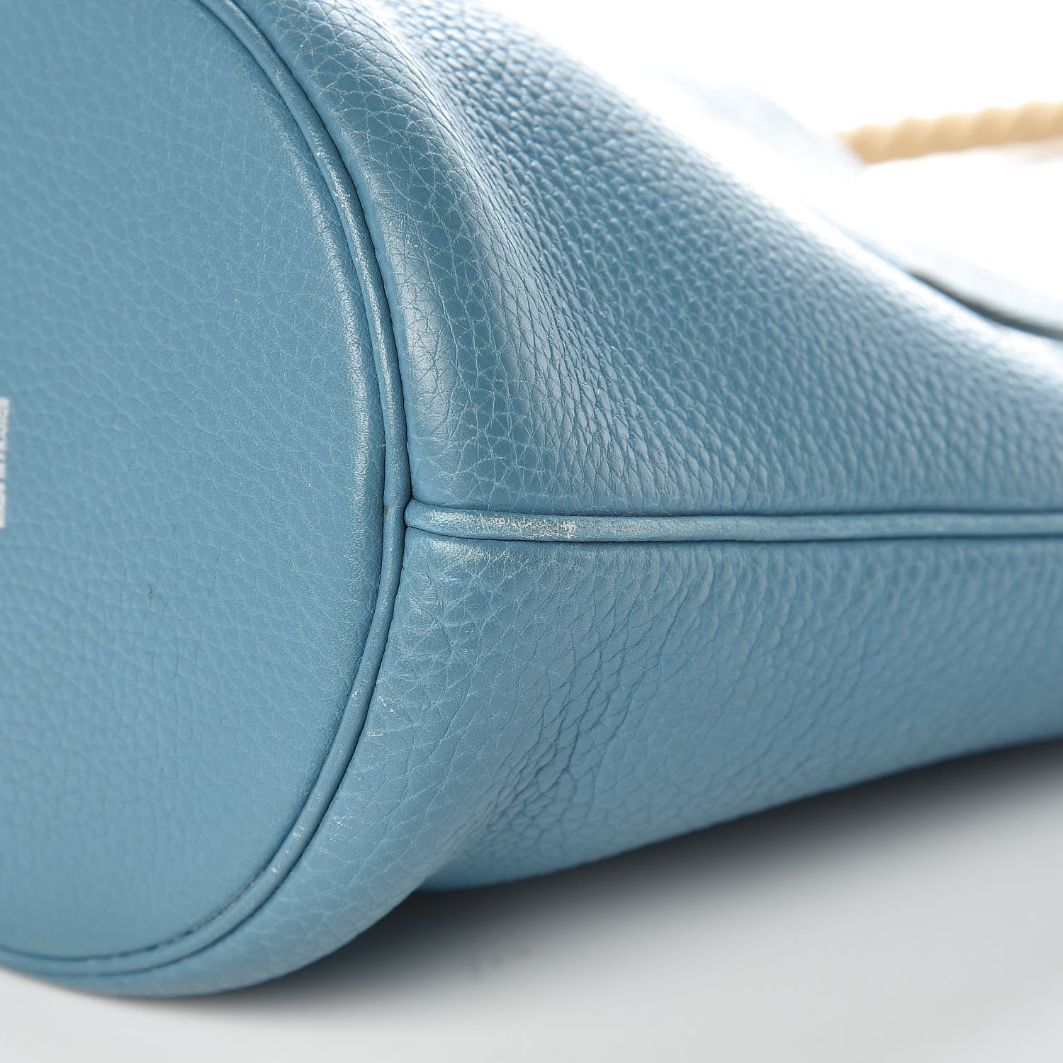 Hermes Taurillon Clemence Mangeoire Rope Bag Blue Jean 6 of 11