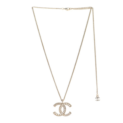 Chanel Pearl CC Pendant Necklace Gold 3 of 6