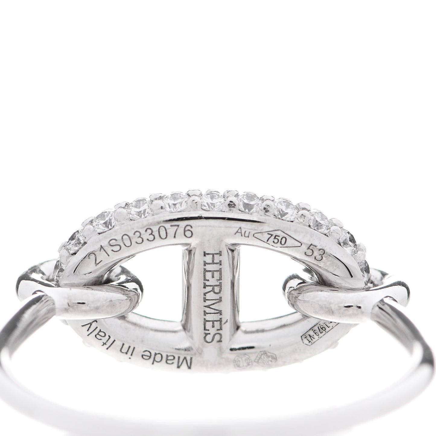 18K White Gold Diamond New Farandole Ring 53 6.5