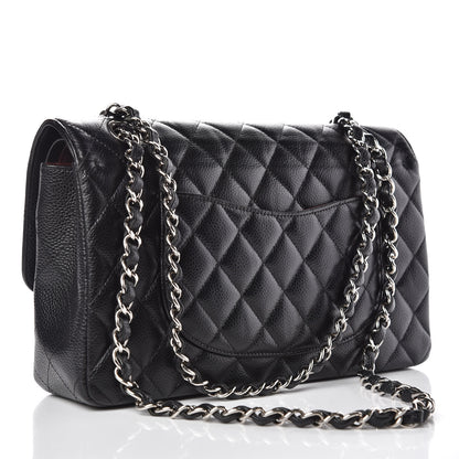Chanel Caviar Quilted Medium Double Flap Black 3 of 10
