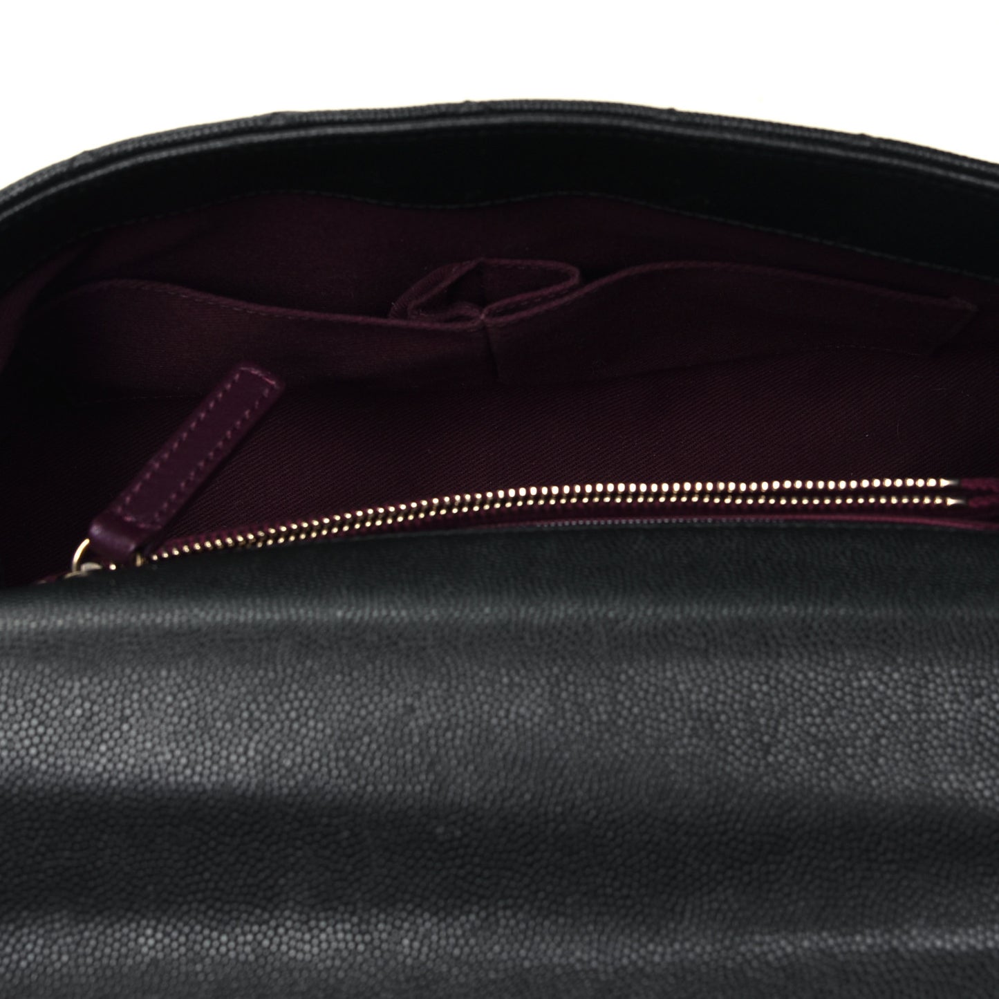 Caviar Quilted Small Coco Handle Flap Black