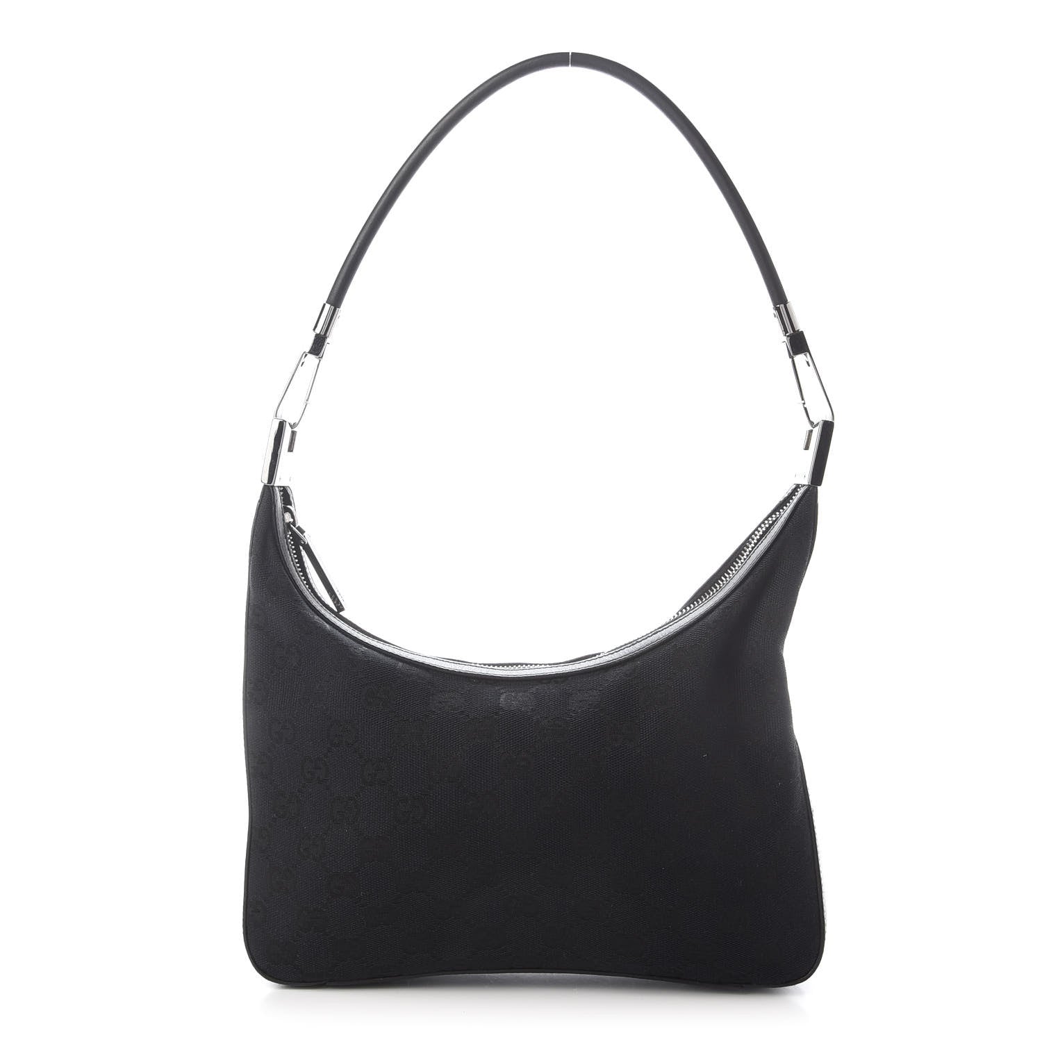 Gucci Monogram GG Clasp Hobo Black 1 of 8