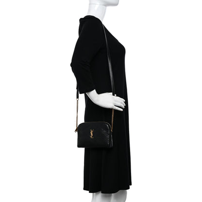 Saint Laurent Lambskin Quilted Gaby Zipped Pouch Black 2 of 10
