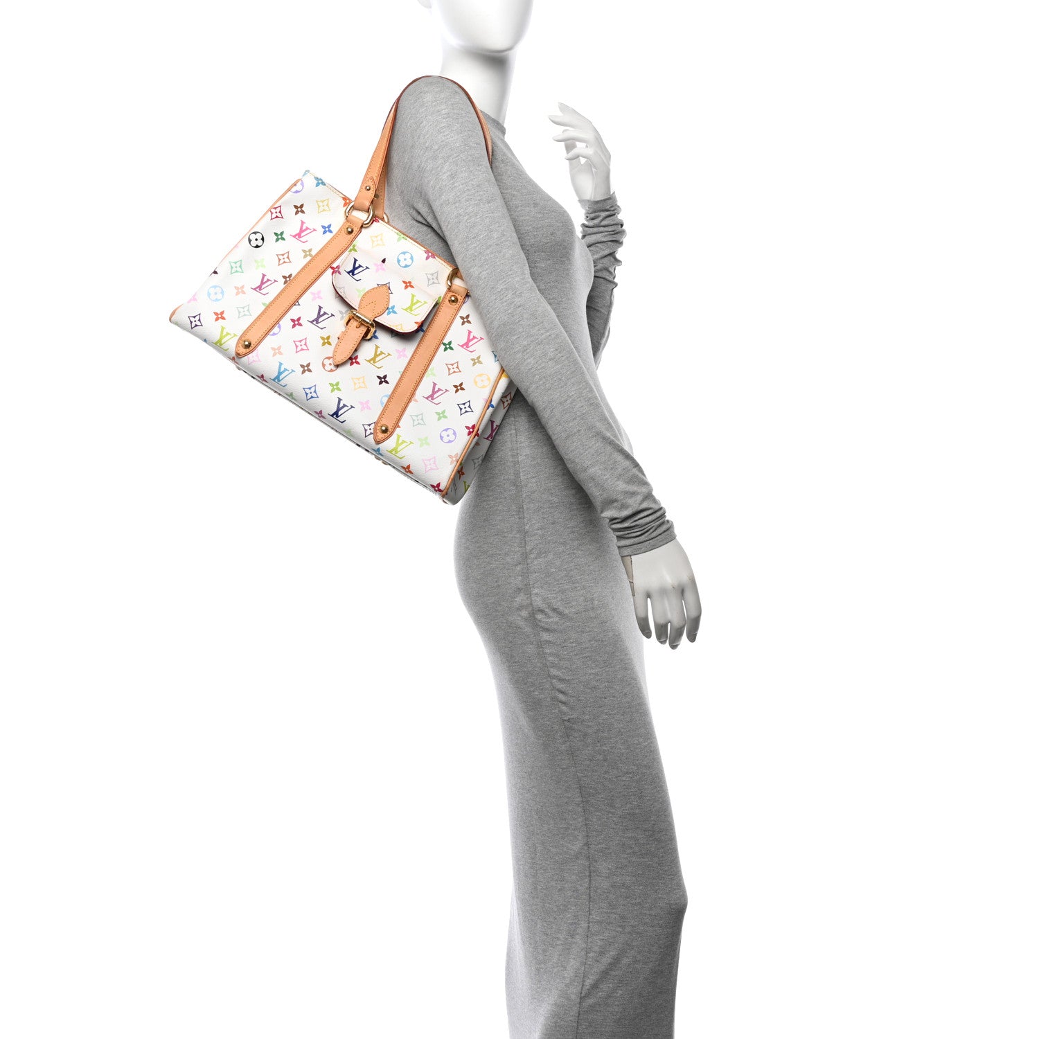 Louis Vuitton Monogram Multicolor Aurelia MM White 2 of 13