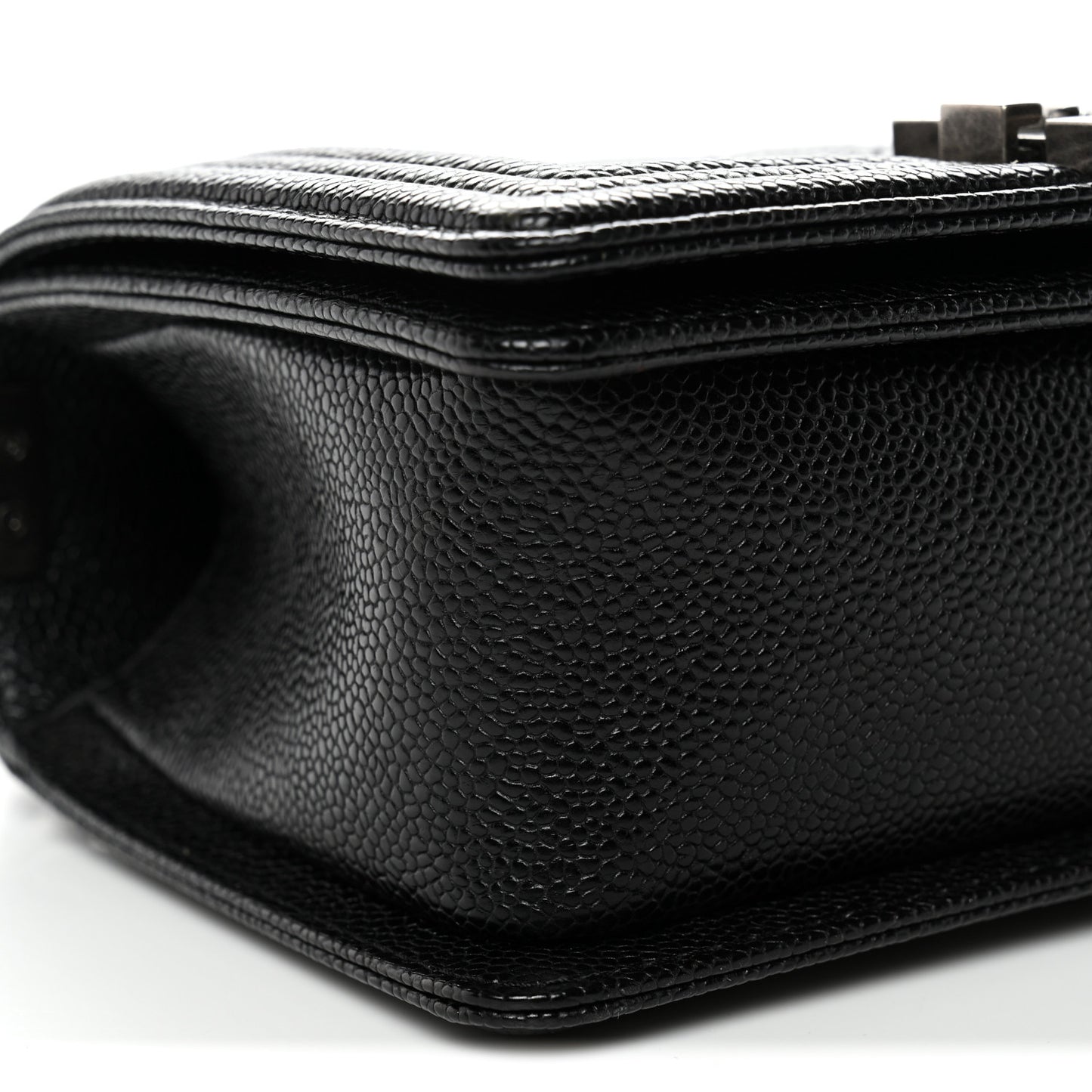 Caviar Quilted Small Boy Flap Black
