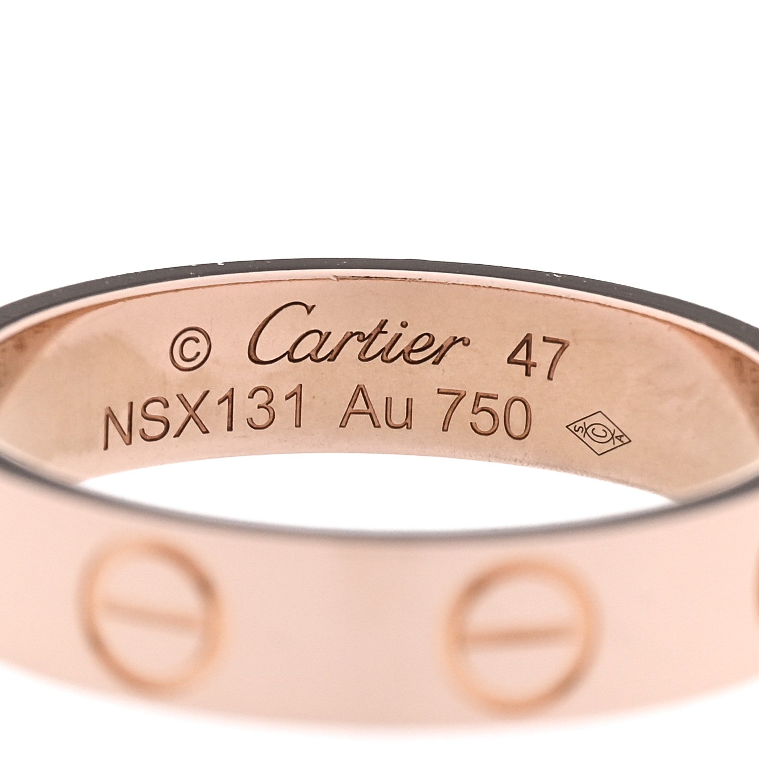 Cartier 18K Pink Gold 3.5mm LOVE Wedding Band Ring 47 4 4 of 4