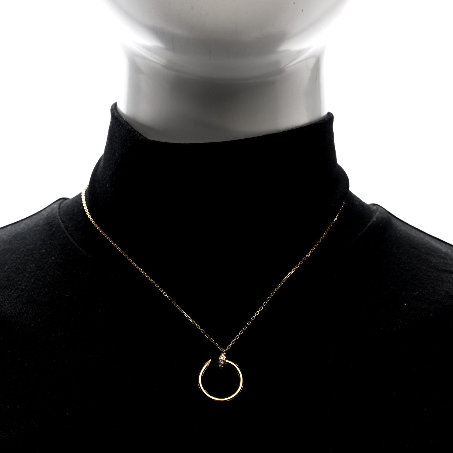 Cartier 18K Yellow Gold Diamond Juste Un Clou Pendant Necklace 2 of 5