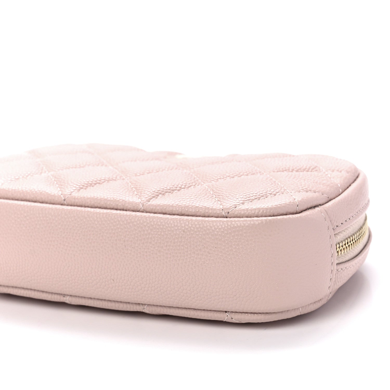 Chanel Caviar Quilted Small Curvy Pouch Cosmetic Case Light Pink 9 of 9