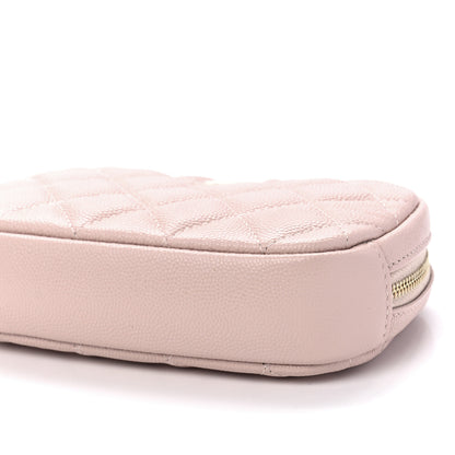Chanel Caviar Quilted Small Curvy Pouch Cosmetic Case Light Pink 9 of 9