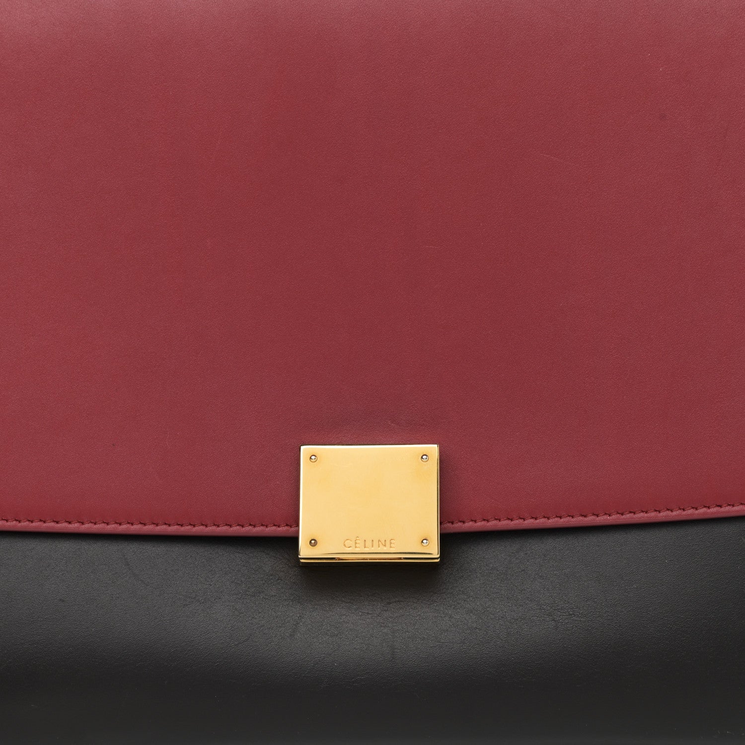 Celine Smooth Calfskin Small Tri-Color Trapeze Red 7 of 13