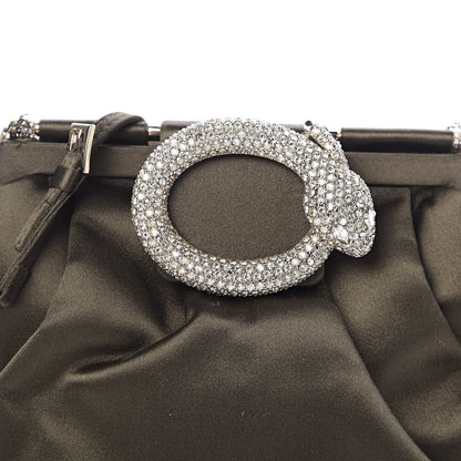 Valentino Garavani Satin Crystal Embellished Clutch Green 11 of 11