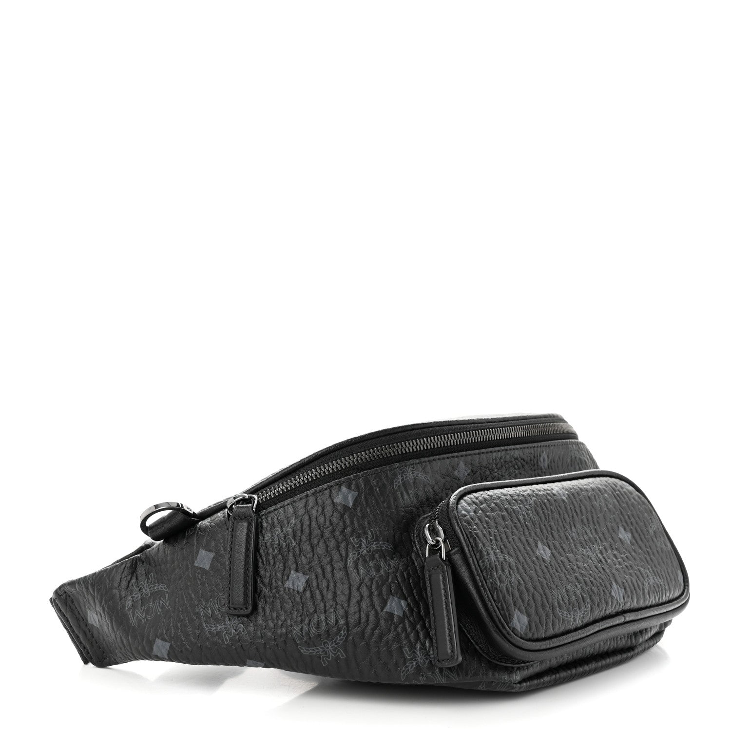 MCM Visetos Medium Belt Bag Black 4 of 10