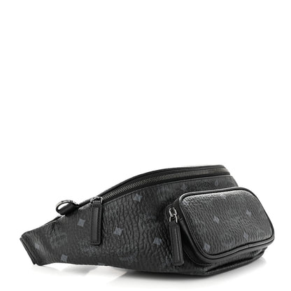 MCM Visetos Medium Belt Bag Black 4 of 10