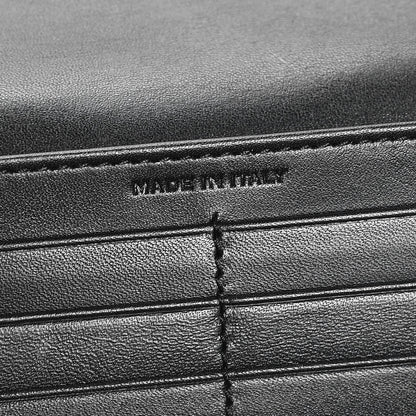 Saint Laurent Calfskin Matelasse Chevron Monogram Flap Wallet Black 8 of 9