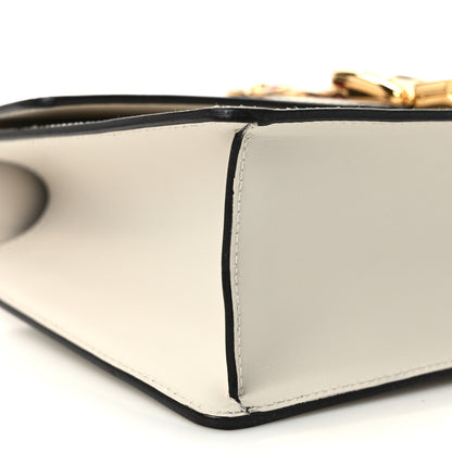 Gucci Calfskin Web Medium Sylvie Top Handle Bag White 9 of 10